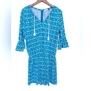 Cabana Life Blue and White Romper